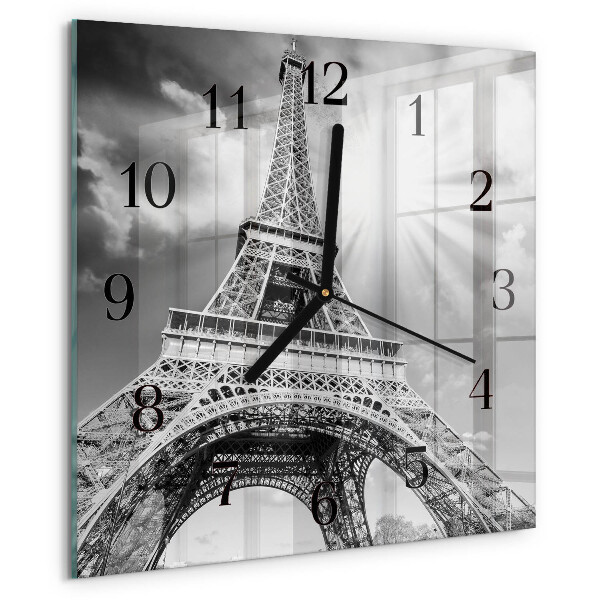 Szögletes üvegóra Eiffel-torony Párizs