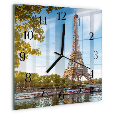 Szögletes üvegóra Eiffel-torony Párizs