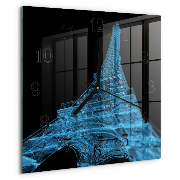 Szögletes üvegóra Eiffel-torony Párizs