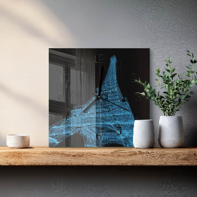 Szögletes üvegóra Eiffel-torony Párizs