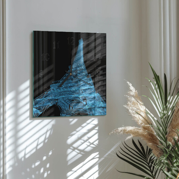 Szögletes üvegóra Eiffel-torony Párizs