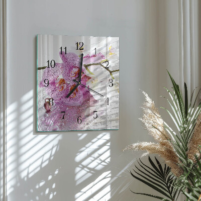 Szögletes üvegóra Orchidea