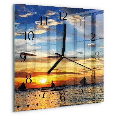 Szögletes üvegóra Napnyugta