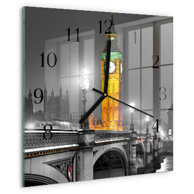 Szögletes üvegóra Big Ben