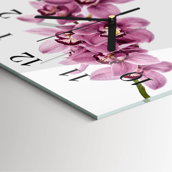 Szögletes üvegóra Orchidea