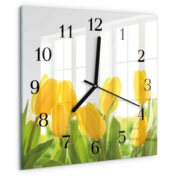 Szögletes üvegóra Tulipánok