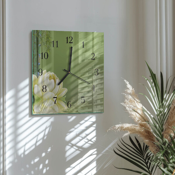 Szögletes üvegóra Liliom