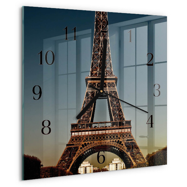 Szögletes üvegóra Eiffel-torony