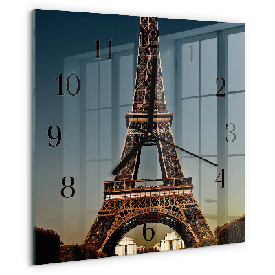 Szögletes üvegóra Eiffel-torony