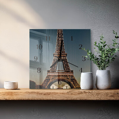 Szögletes üvegóra Eiffel-torony