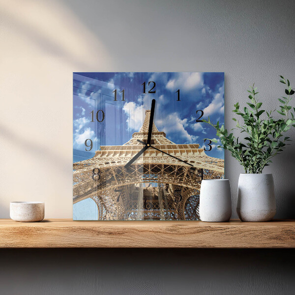 Szögletes üvegóra Eiffel-torony