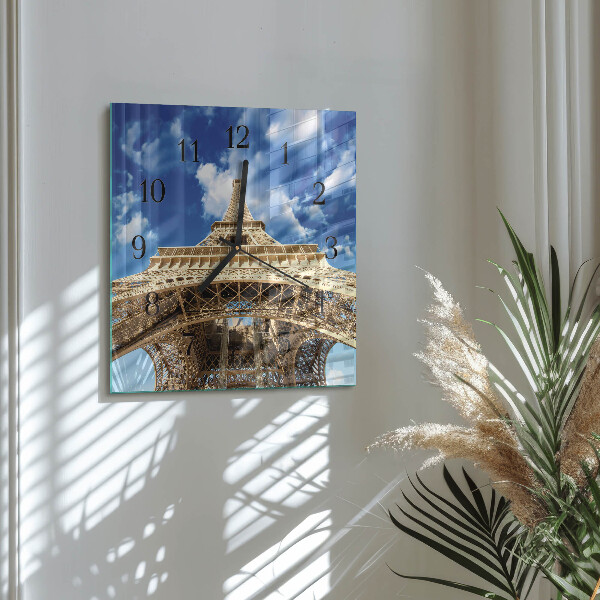 Szögletes üvegóra Eiffel-torony