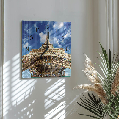 Szögletes üvegóra Eiffel-torony