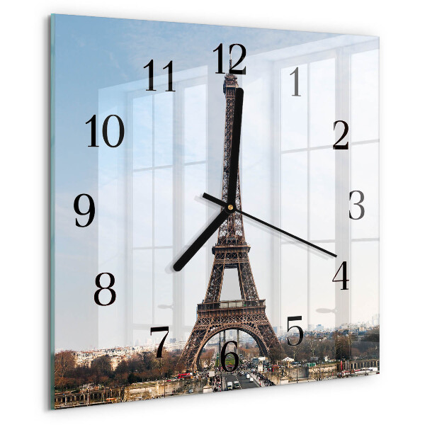 Szögletes üvegóra Eiffel-torony