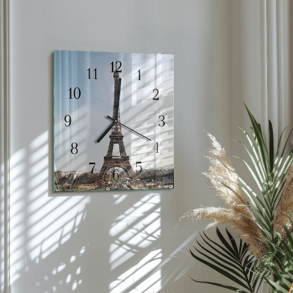 Szögletes üvegóra Eiffel-torony
