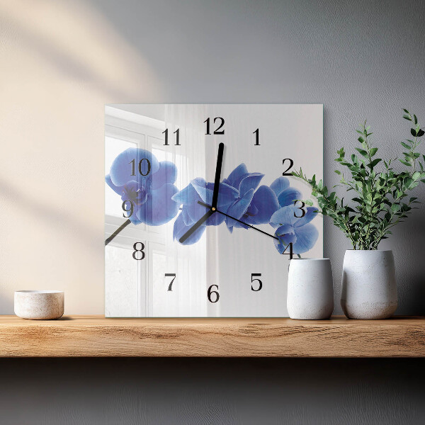 Szögletes üvegóra Orchidea