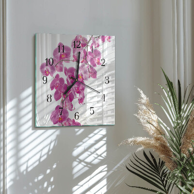 Szögletes üvegóra Orchidea