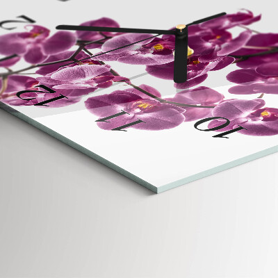 Szögletes üvegóra Orchidea