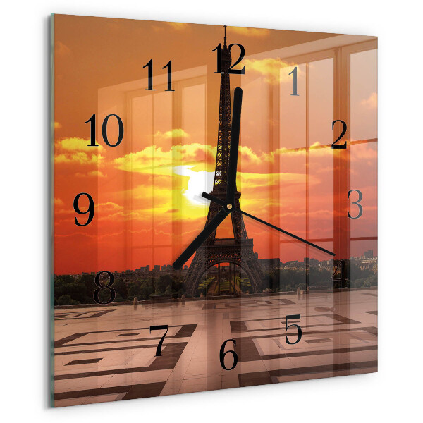 Szögletes üvegóra Eiffel-torony
