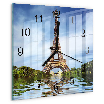 Szögletes üvegóra Eiffel-torony