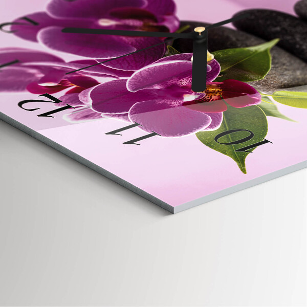 Szögletes üvegóra Orchidea