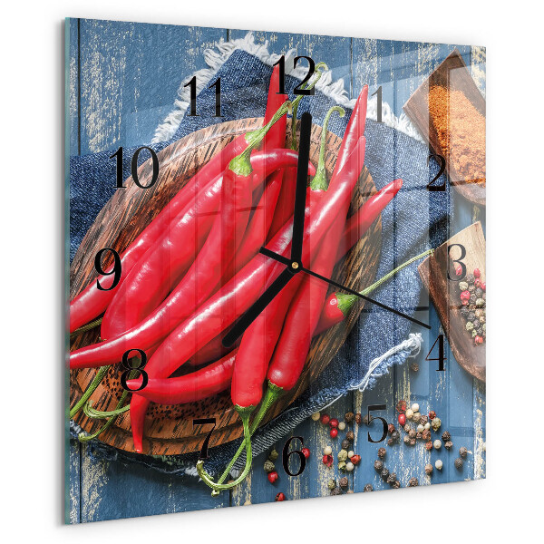Szögletes üvegóra Chili paprika