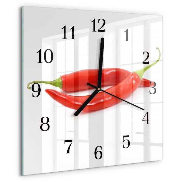 Szögletes üvegóra Chili paprika