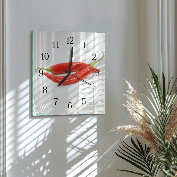 Szögletes üvegóra Chili paprika