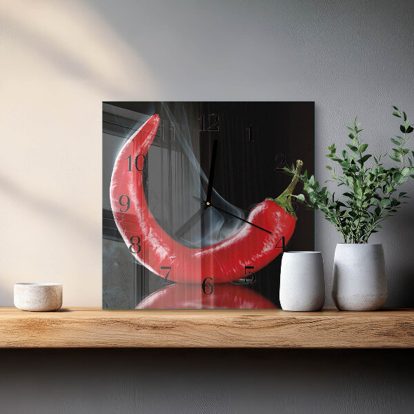 Szögletes üvegóra Chili paprika