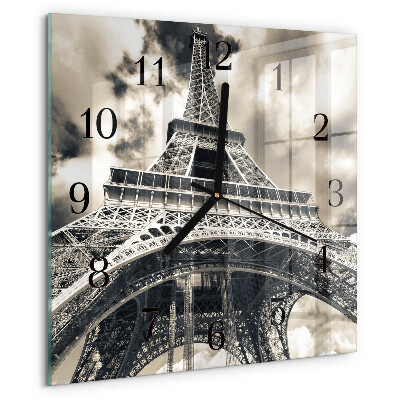 Szögletes üvegóra Eiffel-torony