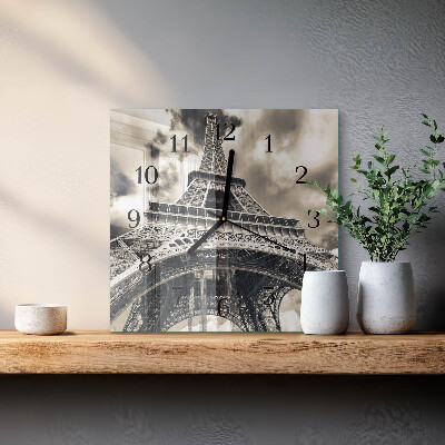Szögletes üvegóra Eiffel-torony