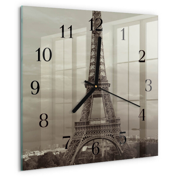 Szögletes üvegóra Eiffel-torony