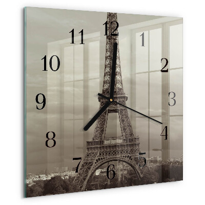 Szögletes üvegóra Eiffel-torony