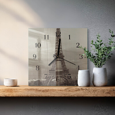 Szögletes üvegóra Eiffel-torony