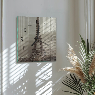 Szögletes üvegóra Eiffel-torony