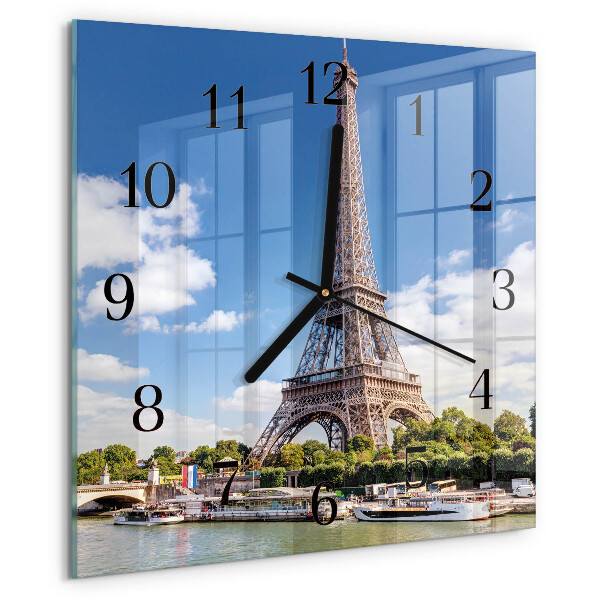 Szögletes üvegóra Eiffel-torony