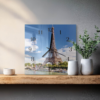 Szögletes üvegóra Eiffel-torony