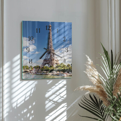 Szögletes üvegóra Eiffel-torony