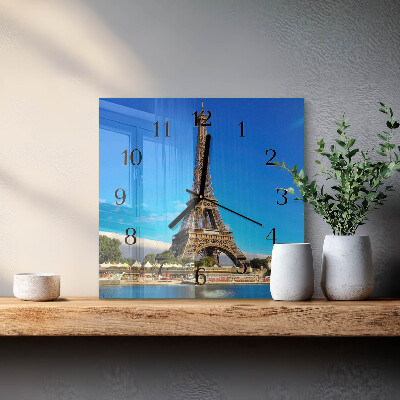Szögletes üvegóra Eiffel-torony Párizs