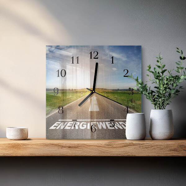 Szögletes üvegóra Útvonal mező