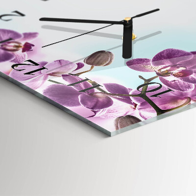 Szögletes üvegóra Orchidea