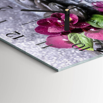 Szögletes üvegóra Orchidea