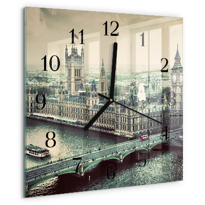 Szögletes üvegóra London