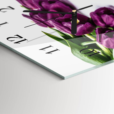Szögletes üvegóra Tulipánok
