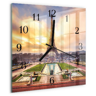 Szögletes üvegóra Eiffel-torony