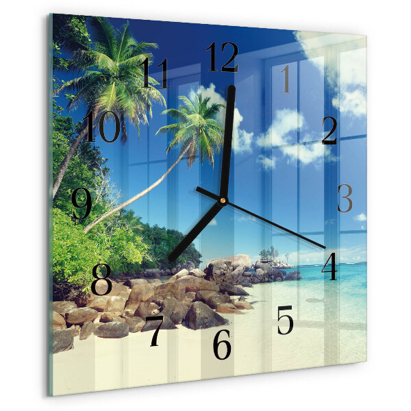 Szögletes üvegóra Palm Beach