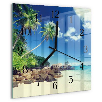 Szögletes üvegóra Palm Beach