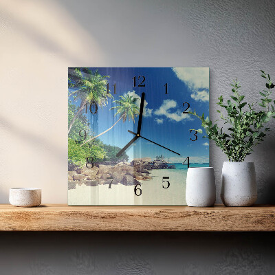 Szögletes üvegóra Palm Beach