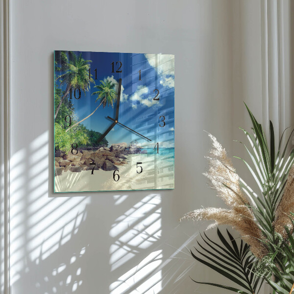 Szögletes üvegóra Palm Beach