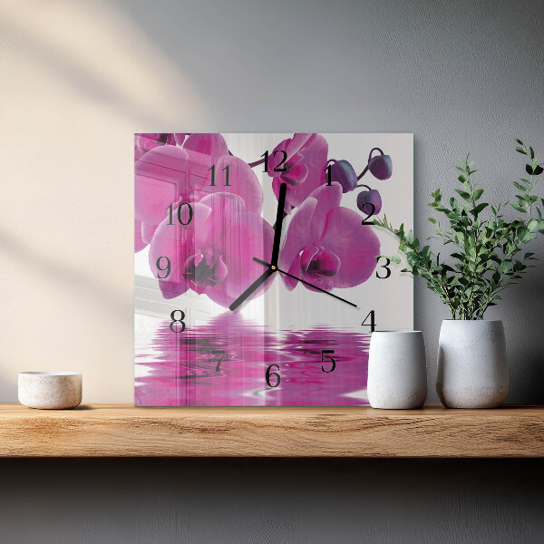 Szögletes üvegóra Orchidea